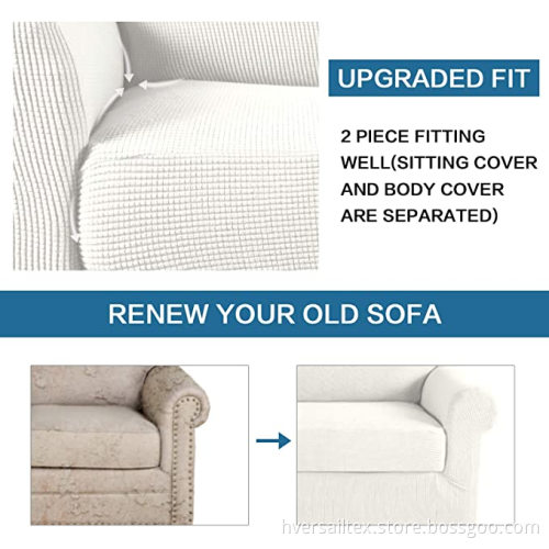2-Pieces Fåtölj Slipcovers Möbelskyddskåpa